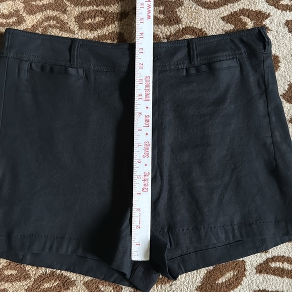 Anthropologie The Ettie Shorts by Maeve Womens 32 Black Pitched Linen high rise - Picture 6 of 9